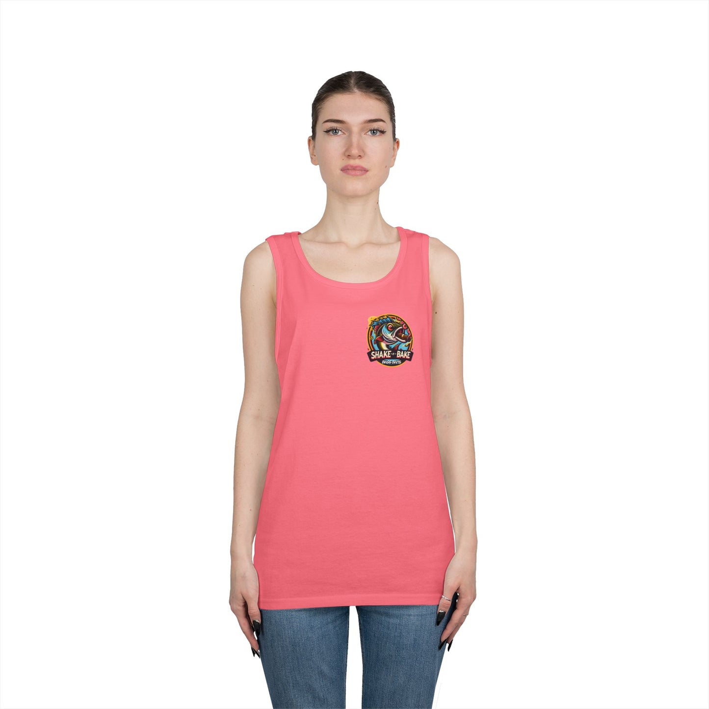 Shake Bake Fish Tank Top, Unisex Fishing Apparel, Summer Casual Wear, Beach Vibes, Gift for Anglers