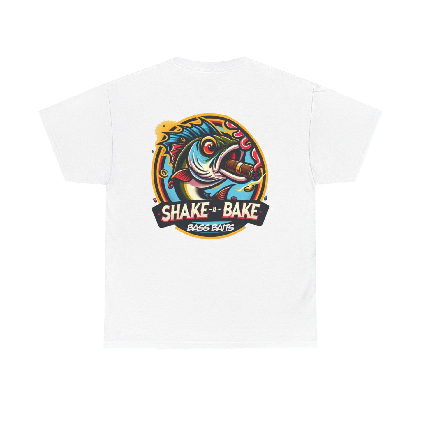 Fishing Enthusiast Tee: Shake & Bake Bass Baits, Casual Wear, Gift for Anglers, Fishing Shirt, Outdoor Adventure Apparel